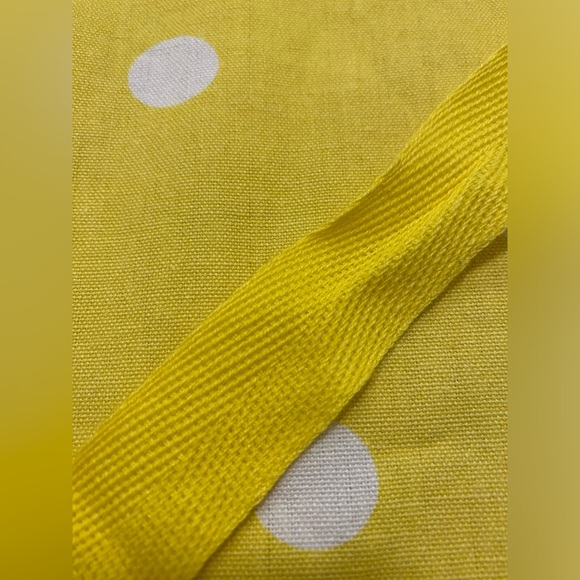 Kate Spade Apron Yellow White Dot Kitchen Measurements on back - Picture 12 of 12